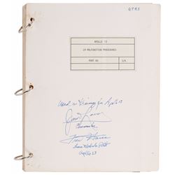 James Lovell and Fred Haise Training-Used Apollo 13 LM Malfunction Manual