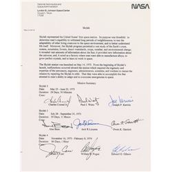 Skylab 2, 3, and 4 Signed Mission Letter