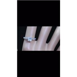 Natural Princess Diamond Ring E/SI1 - 1.05 Cts