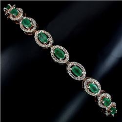 Natural Green Emerald Bracelet