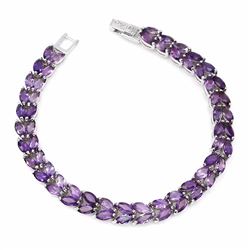 Natural Marquise Amethyst Bracelet