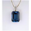 Image 1 : Fantastic London Blue Topaz & Diamond Pendant