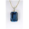 Image 2 : Fantastic London Blue Topaz & Diamond Pendant