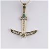 Image 2 : Nice Designer Diamond & Emerald Pendant