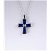 Image 1 : Gorgeous Ladies Sapphire & Diamond Cross