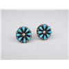 Image 2 : Nice Ladies Silver Designer Turquoise Earrings