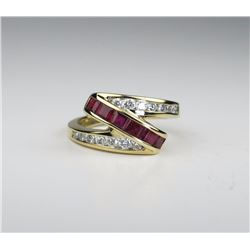 Dynamic Ruby & Diamond Ring