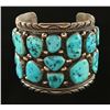 Image 1 : Large Turquoise & Sterling Silver Bahe Cuff