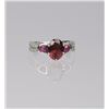 Image 2 : Wonderful Ring with Rhodolite Garnet & Diamonds