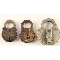 Lot of 3 Antique Locks