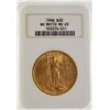 Image 1 : 1908 No Motto NGC MS63 Saint Gauden $20 Gold Coin