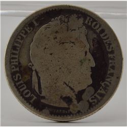 1842 French 2 Francs in Good Condition