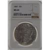 Image 1 : 1887 NGC MS64 Morgan Silver Dollar