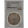 Image 1 : 2007 "P' Jamestown NGC MS70 United States Silver Commemorative