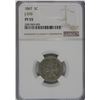 Image 3 : 1867 5 cent Pattern, NGC PF55