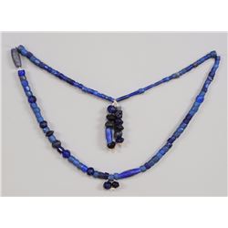 Strand of Approx. 115 Faceted Russian Blue Trade Beads