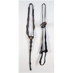 Studded Leather Parade Bridle with Matching Parade Breastplate  Good Condition