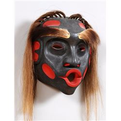 Tony Hunt Jr. Kwagiulth Wild Woman Mask 10 3/4" H. 9 3/4" W.  Good Condition