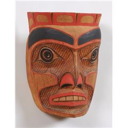Richard Hunt Kwagiulth Komokwa Mask Dance Rigged, Has Been Danced 9 1/2" H. 7" W.  Good Condition