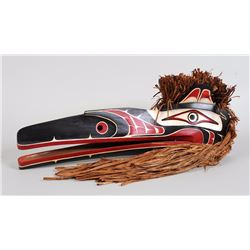 Kwakwaka'wakw Hamatsa Cannibal Bird Mask Carved by Sandy Johnson 1983 Alert Bay, B.C. 36" L. 9" W. 1
