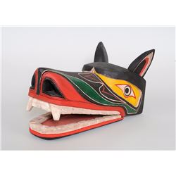 Northwest Coast Articulated Wolf Mask 16" L. 9" H.  Good Condition