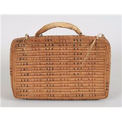 Salish Basketry Briefcase 14" L. 8 3/4" W. 4" H.  Good Condition