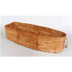 19TH C. Tsimshian Bent Wood Cradle 32" L. 11 1/2" W.  Good Condition