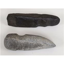 Northwest Coast Stone Axe 7  L. and Stone Adze 8 1/4  L.