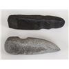 Image 1 : Northwest Coast Stone Axe 7" L. and Stone Adze 8 1/4" L.