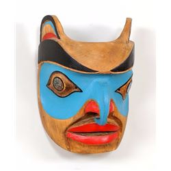 Northwest Coast Alder Hawk Mask 10" H. 8" W.  Good Condition