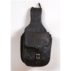 Pair of Tooled Leather Saddle Bags 36" L. 8" W.  Good Condition