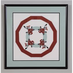 Art Thompson Serigraph "Crawling Wolves" 2/160 '81  24"x 24 1/2" Framed  Good Condition