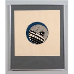 Robert Davidson Moon Serigraph  247/248 '76  20 1/2"x 24" Framed  Good Condition
