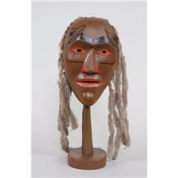 Salish Rattle Carved by Floyd Joseph 15" H. 6" W.  Good Condition