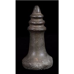 Northwest Coast Rattlesnake Coil Stone Maul 9" H. 4" D.