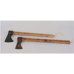 Two Trade Tomahawks 17" L. 5 1/2" W. and 18" L. 6" W.  Both in Good Condition