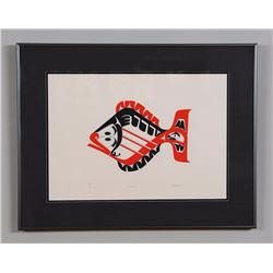 Art Thompson Serigraph "Halibut" 47/100 '77  21"x 27" Framed  Good Condition