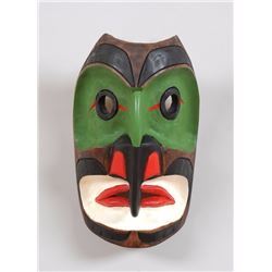 Coast Salish Eagle Mask by Ed Williams 11" H. 7" W.  Good Condition
