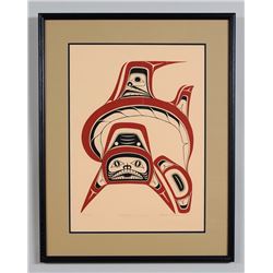 Freda Diesing Serigraph "Shark or Dogfish" AP '79  22"x 28" Framed  Good Condition