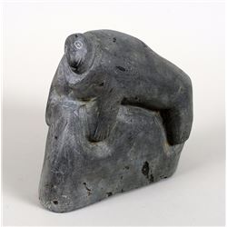 Carving of a Spirit Animal - Artist Unknown - Baker Lake 9" H. 10" W.  Good Condition