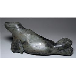 Parnee Peter Seal Sculpture - Cape Dorset 18 1/2" L. 7" H.  Good Condition