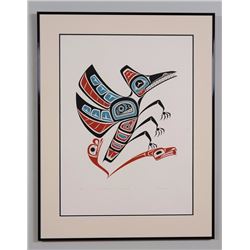 Walter Harris Serigraph "The Creation of the Mosquito" 34/100 '78  28"x 36" Framed  Good Condition