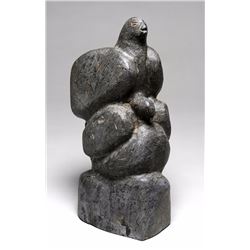 Inuit Carving of Two Birds - Artist Unknown 12" H. 5 1/2" W.  Good Condition