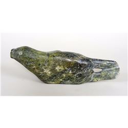 Seal Sculpture by Simeoniela - Cape Dorset 13" L. 3 3/4" H.  Good Condition