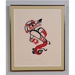 Joe David Serigraph "Serpent Dancer" 62/195 '75  18 1/2"x 22 1/2" Framed  Good Condition