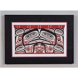 Jaalen Edenshaw Serigraph "Box of Treasures" 101/180 '06  19"x 27" Framed  Good Condition