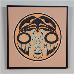 Maynard Johnny Jr. Serigraph "Eagle Spirit" 132/150  20"x 20 3/4" Framed  Good Condition