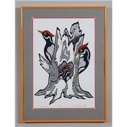 Robert Kakegamic Serigraph  Papsay  131/150 '98  19 1/2 x 26 1/2  Framed  Good Condition