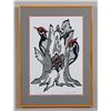 Image 1 : Robert Kakegamic Serigraph "Papsay" 131/150 '98  19 1/2"x 26 1/2" Framed  Good Condition