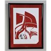 Image 1 : Ken Mowatt Serigraph "Sailing Through the Hole in the Sun" 28/60 '89  19 1/2"x 25" Framed  Good Cond